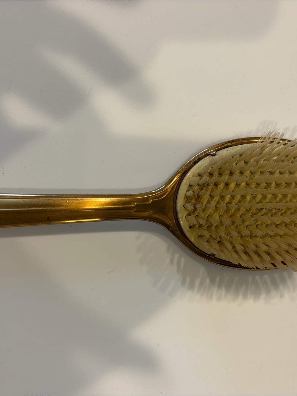 Gold Boar Bristle Hair Brush for Women - Gold